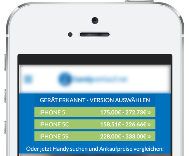 Beispiel-Darstellung der iPhone-Geräteerkennung